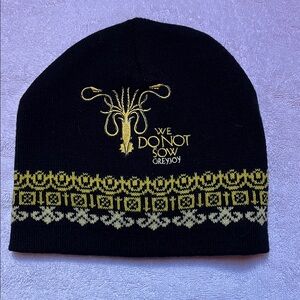 Game of Thrones “WE DO NOT SOW GREYJOY” Toque Beanie Black Yellow Unisex